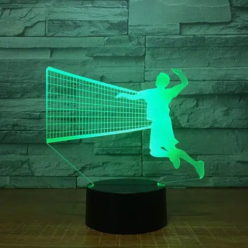green volleyball 3d illusion lamp