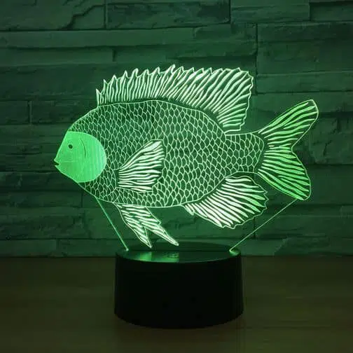 light green salmon 3d illusion lamp