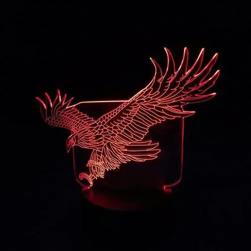 red eagle 3d illusion lamp