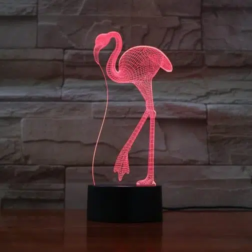 Flamingo 3d Illusion Lamp 1