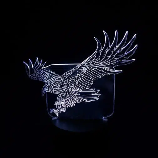 white eagle 3d illusion lamp