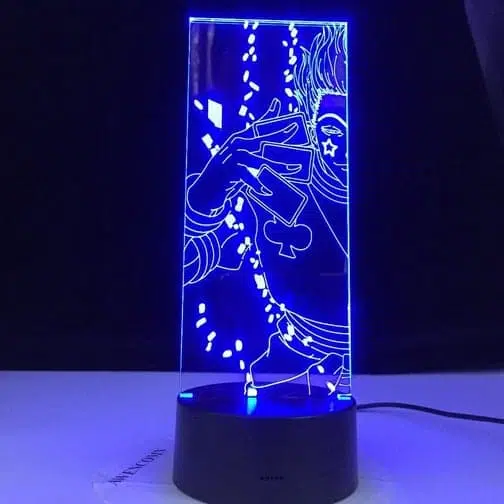 blue hisoka's cards 3d illusion lamp