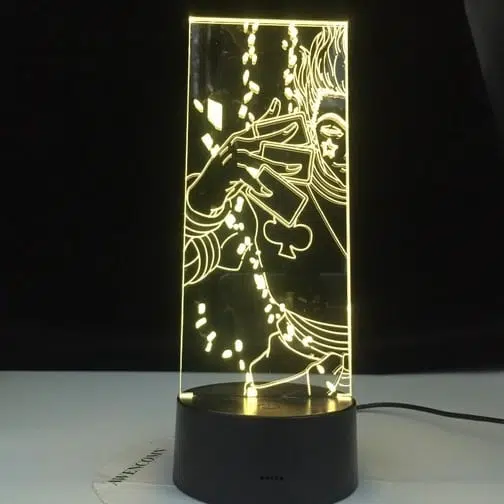yellow hisoka's cards 3d illusion lamp